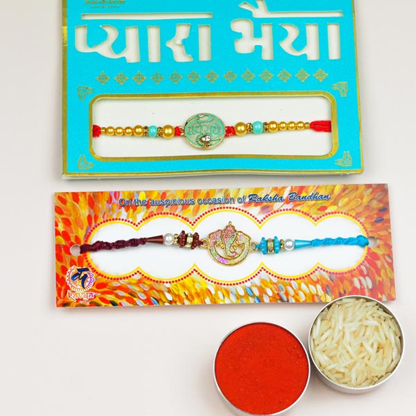 Pair of 2 Traditional Rakhis