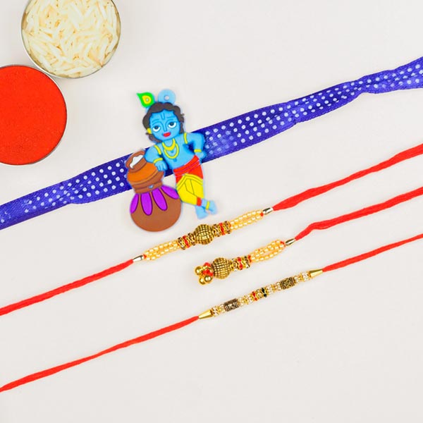 Bhaiya Bhabhi & Kids 4 Rakhi Combo