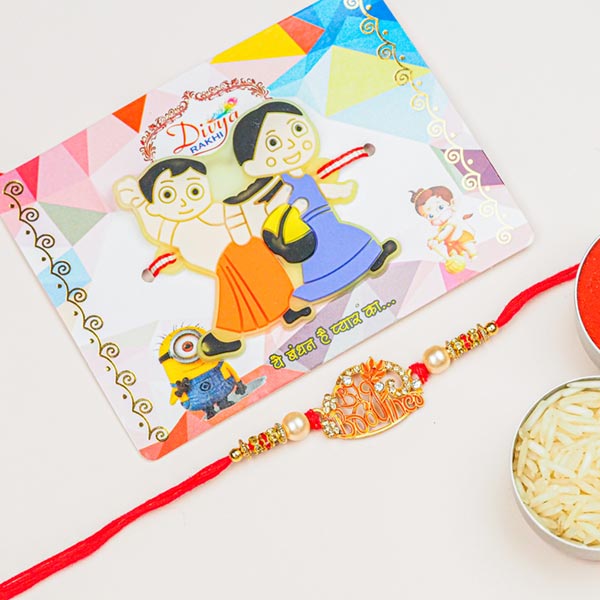 Big Brother & Kids Cartoon 2 Rakhi Set