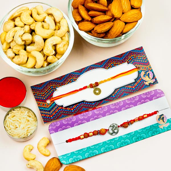 2 Divine Rakhis With Cashews & Almonds