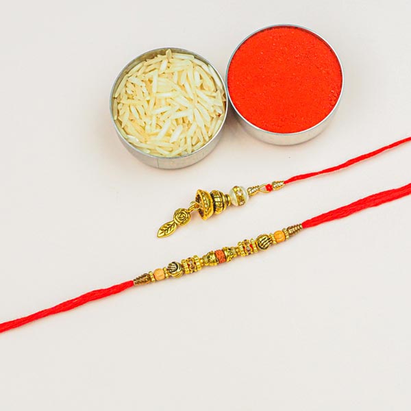 Designer Bhaiya Bhabhi Rakhi Pair
