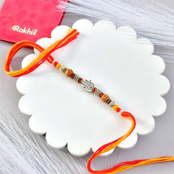 Single Hamsa Rakhi with Lindt Chocolates