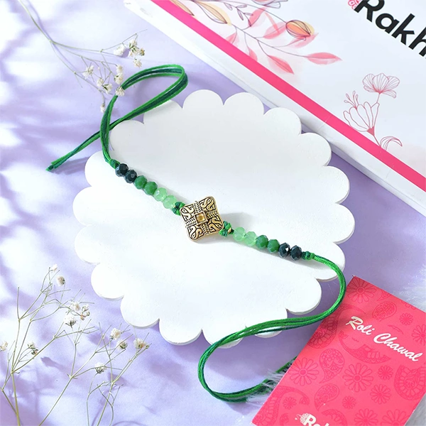 Alluring Single Rakhi with Dryfruit Nuts
