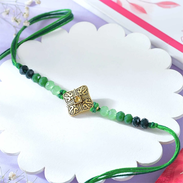 Alluring Single Rakhi with Lindt Excellence Chocolate