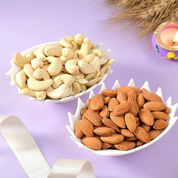 Thread Rakhi with Besan Laddoo & Dryfruits
