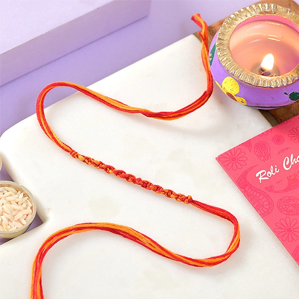 Thread Rakhi with Besan Laddoo & Cashew