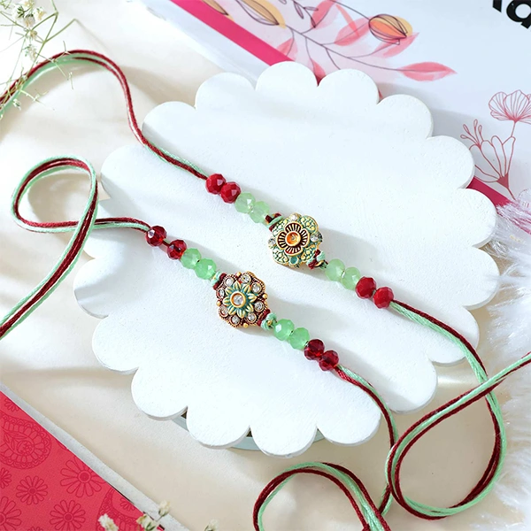 Set of 2 Vibrant Rakhi for Bhai