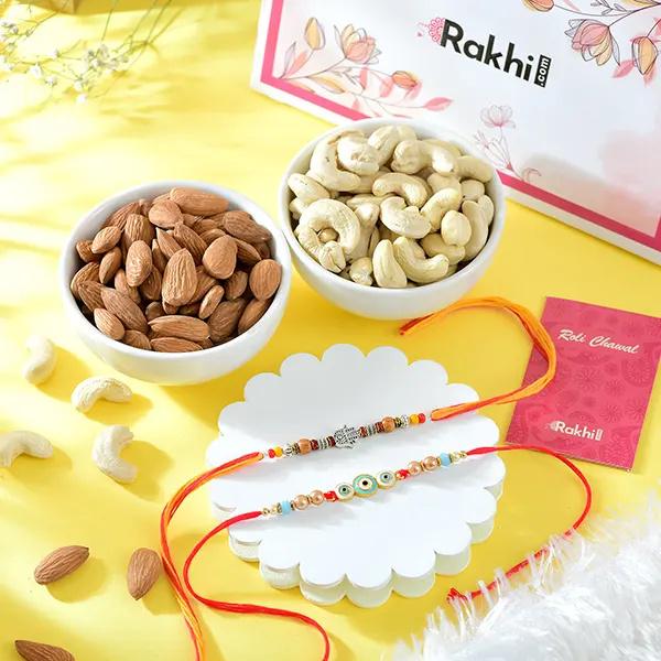 Set of 2 Rakhis with Assorted Dryfruits