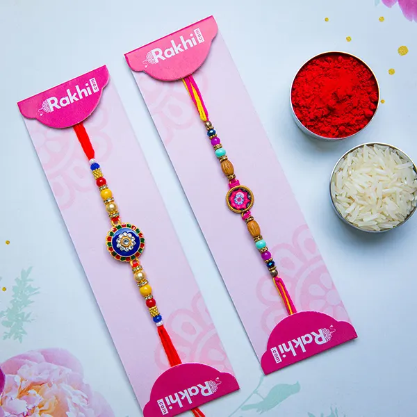 Graceful Set of 2 Rakhis for Brother