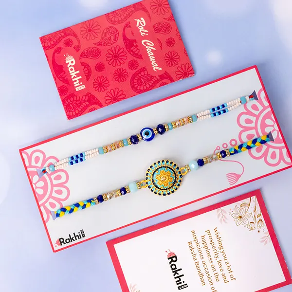 Set of Rakhi With Lindt Chocolate & Cashew