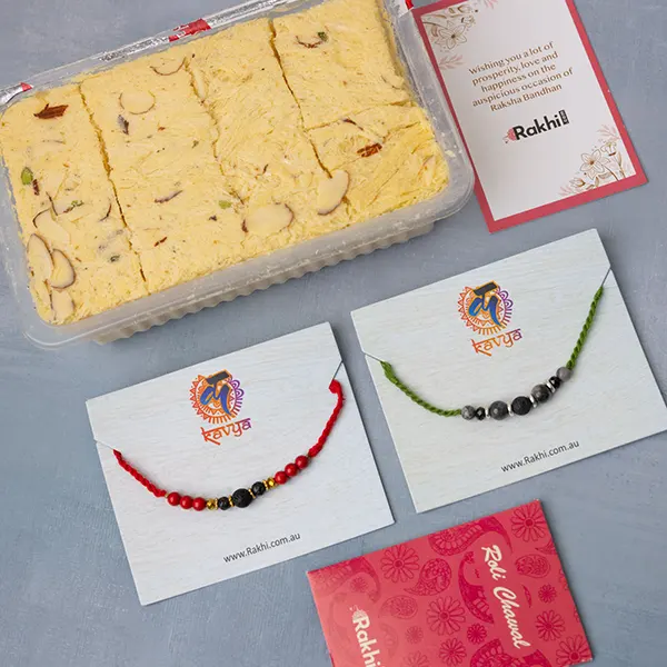 Premium Rakhi Set with Soan Papdi