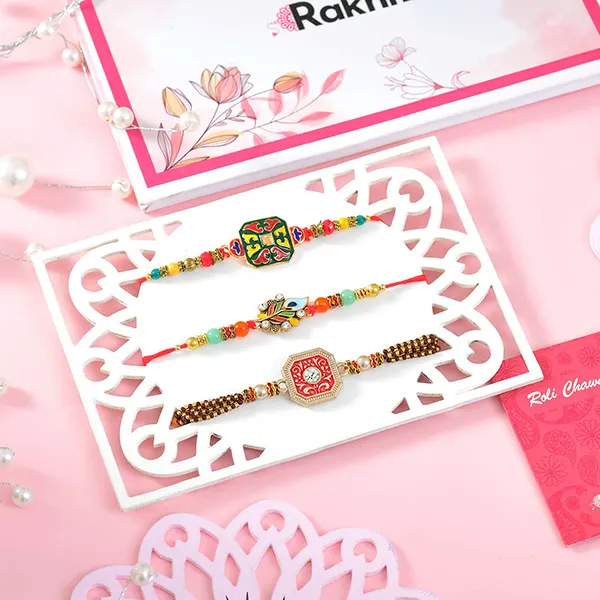 Set of 3 Enchanting Rakhi