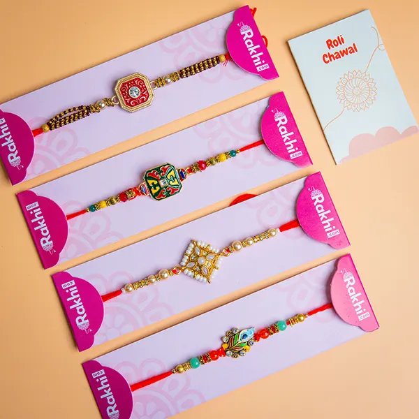 Enthralling Set of 4 Rakhis