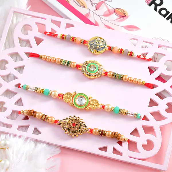 Family Set of 4 Rakhis.