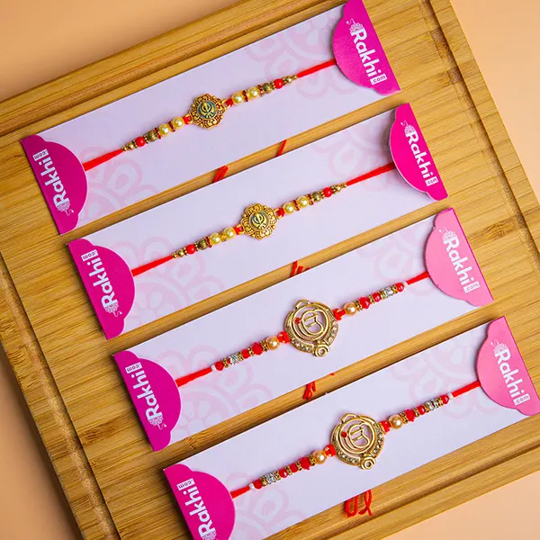 Exquisite Family Set of 4 Rakhis