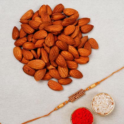 Brother Rakhi with Almond Nuts