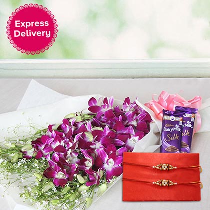 Flowery Rakhi Surprise