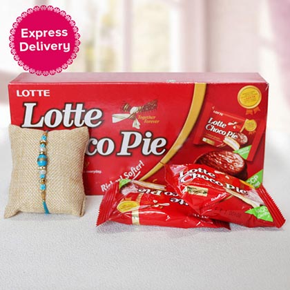 Lotte Choco Pie with Rakhi