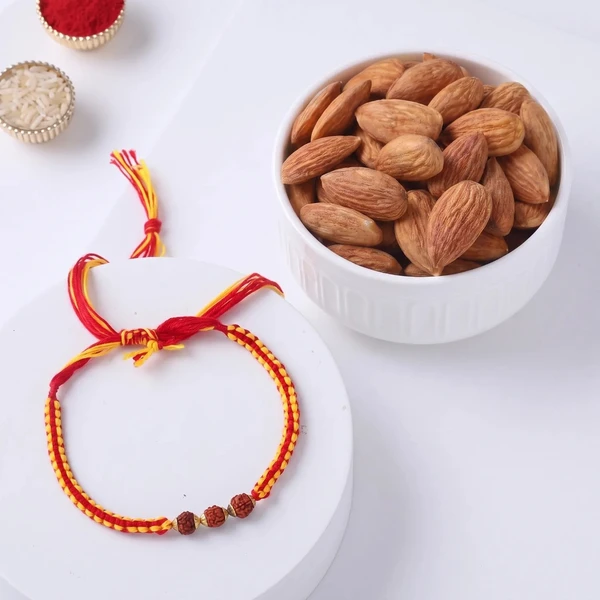 FNP 3 Rudraksha Rakhi With Almonds 200 g