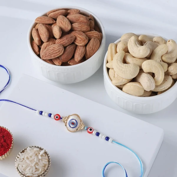 FNP Evil Eye Rakhi With Almond & Cashew