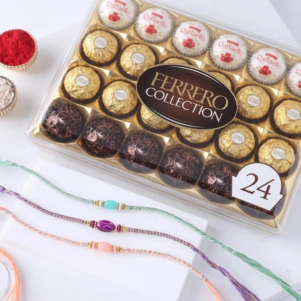 FNP Ethnic Rakhi With Ferrero Rocher Collection