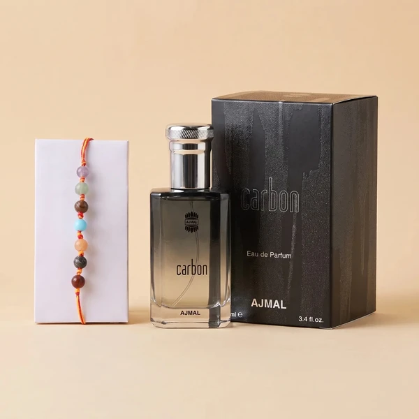 FNP 7 Chakra Stone Rakhi With Ajmal Carbon EDP 100 ml