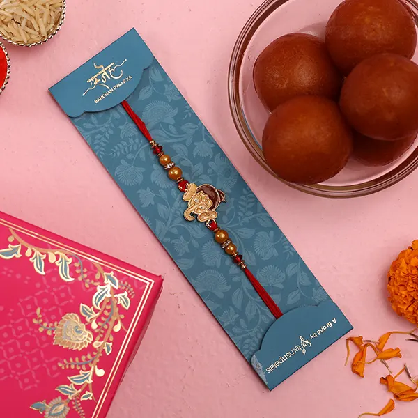 Ganesha Face Kids Rakhi And Gulab Jamun Exp - For Qatar