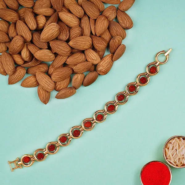 Rudraksha Bracelet With Almonds - For Qatar