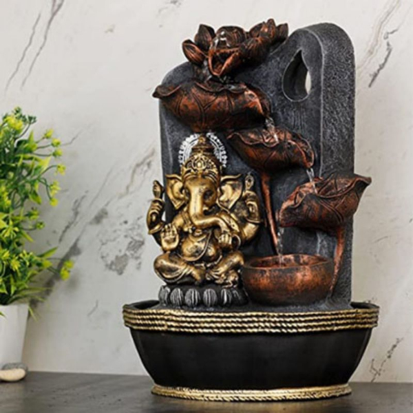 Five Step Ganesha LED Fountain