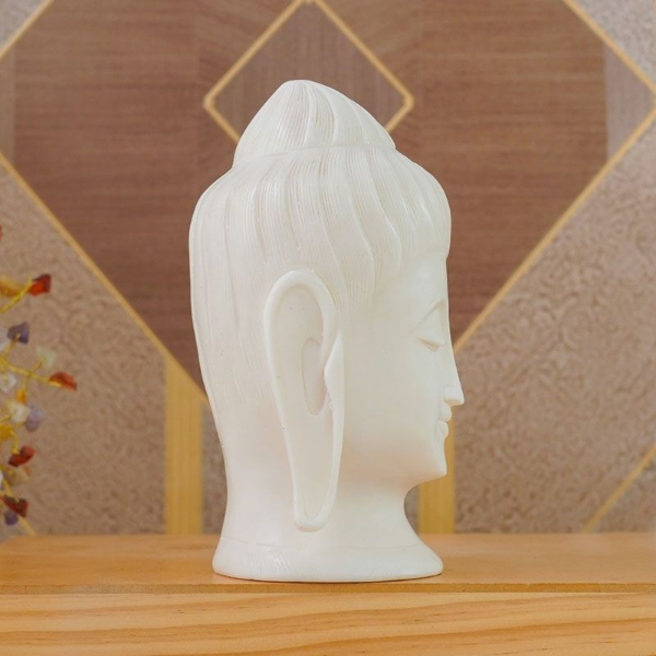 Marble Buddha Face Statue for Home Décor