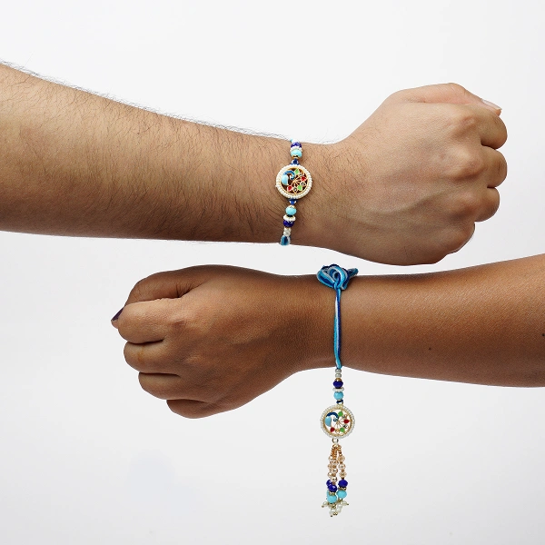 Bhaiya Bhabhi Rakhi Set with Roli Chawal