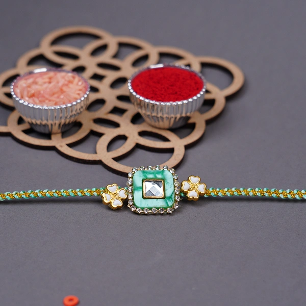 Pastel Stone Designer Rakhi for Brother