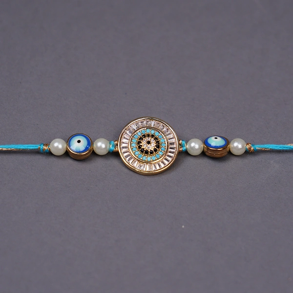 Blue Evil Eye Designer Rakhi for Brother