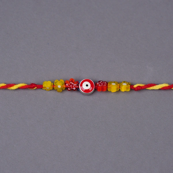 Red Evil Eye Thread Rakhi for Brother