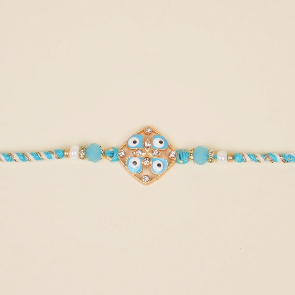 Modern Diagonal Evil Eye Designer Rakhi for Brother