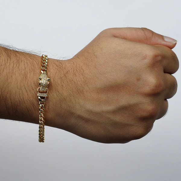 Premium Gold-Toned Bracelet Rakhi for Brother with Roli Chawal