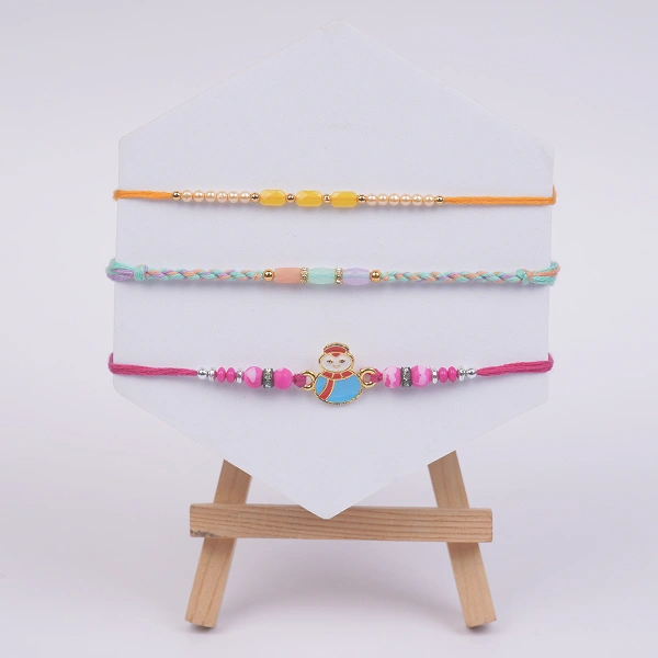 Sweet Celebration Set of 3 Rakhi with Soan Papdi