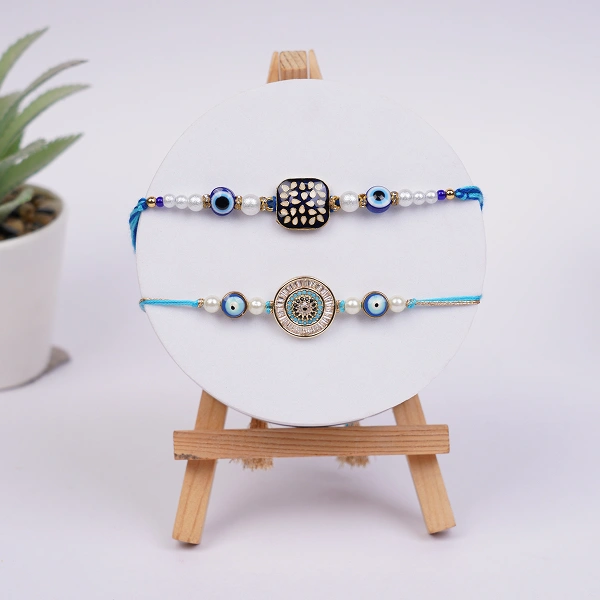 Twin Evil Eye Protection Rakhi Set