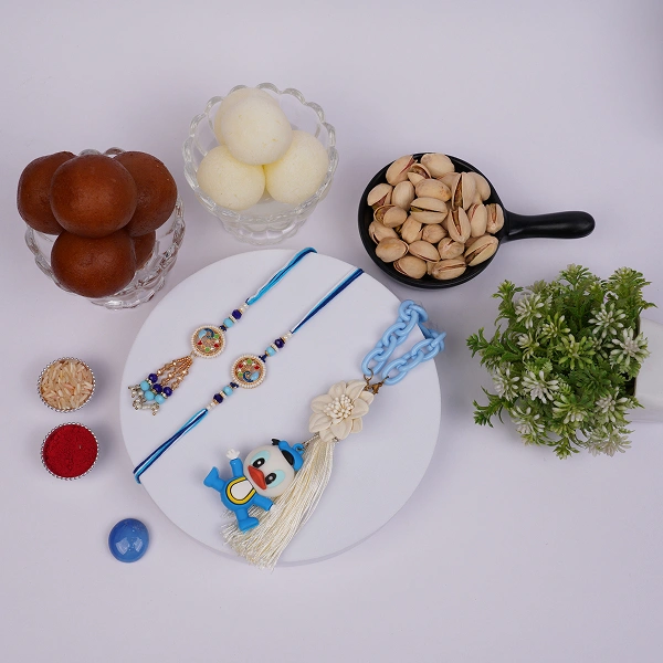 Traditional Bhaiya Bhabhi & Kids Rakhi Sweet Hamper
