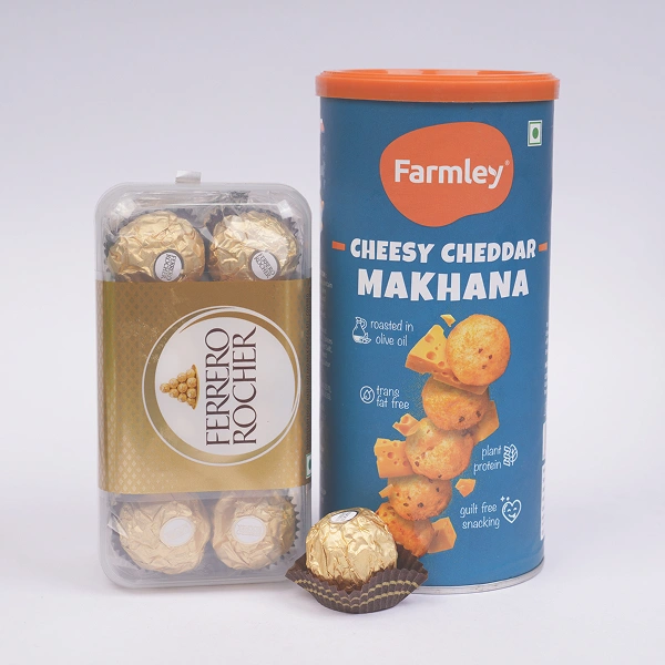 Luxury Rakhi Hamper with Ferrero Rocher & Makhana