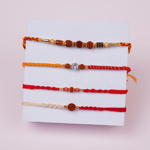 Traditional Designer Rakhi Set of 4 for Brother
