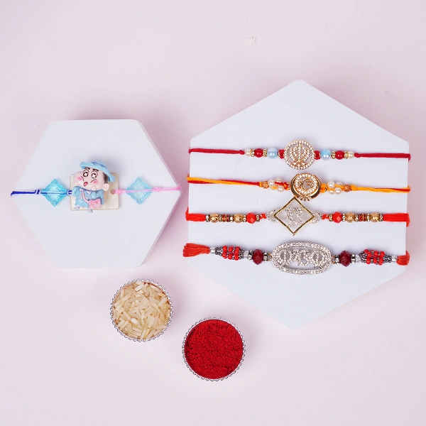 Happy Brothers Rakhi Set of 5 with Shinchan Special