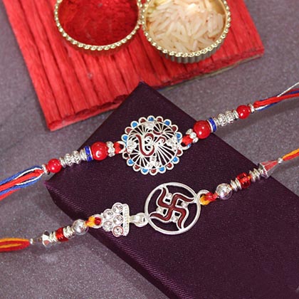 Stone Studded and Beaded  Rakhis