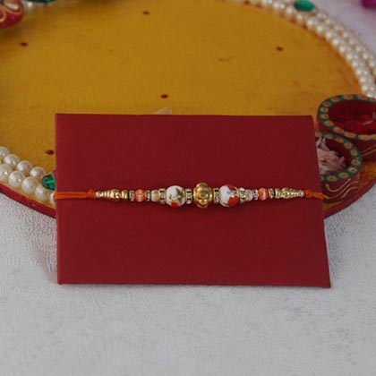 Pearly Thali with Rakhi
