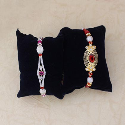 Rakhi with Pretty Designer Thali