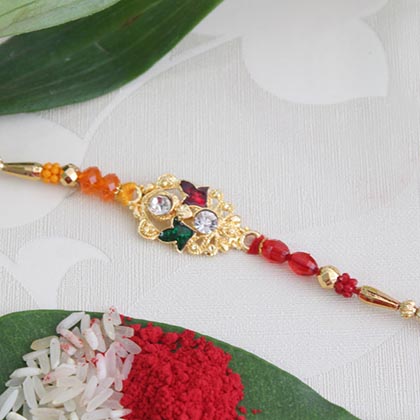 Designer Golden Rakhi