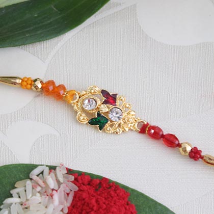 Designer Golden Rakhi