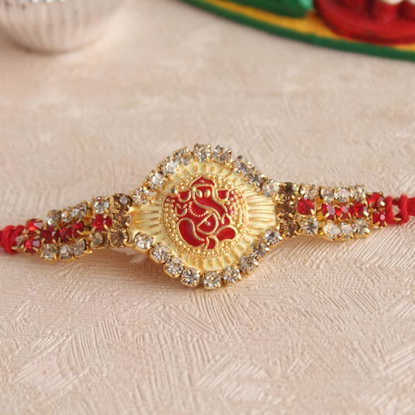 Golden Ganesha Rakhi