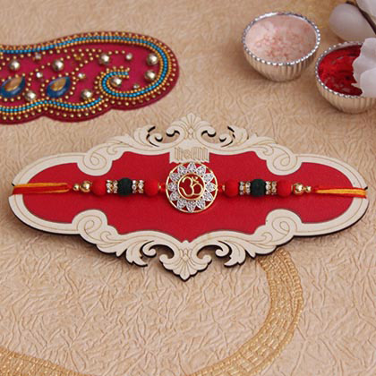 Om AD Stone Rakhi