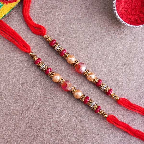 Alluring 2 beaded Rakhis set